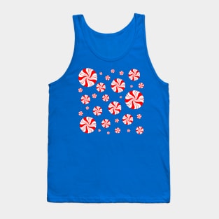 Round Peppermint Christmas Pattern Tank Top